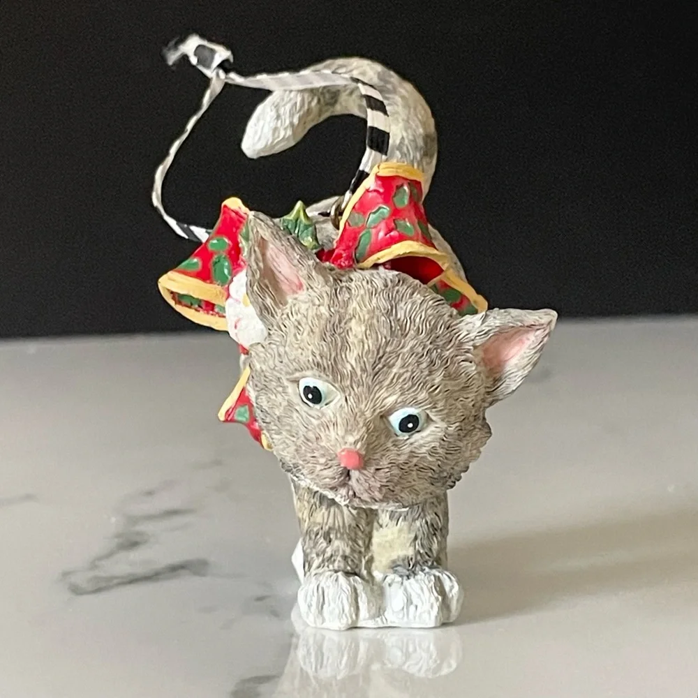 Cat with Bow Ornament by Mary Engelbreit